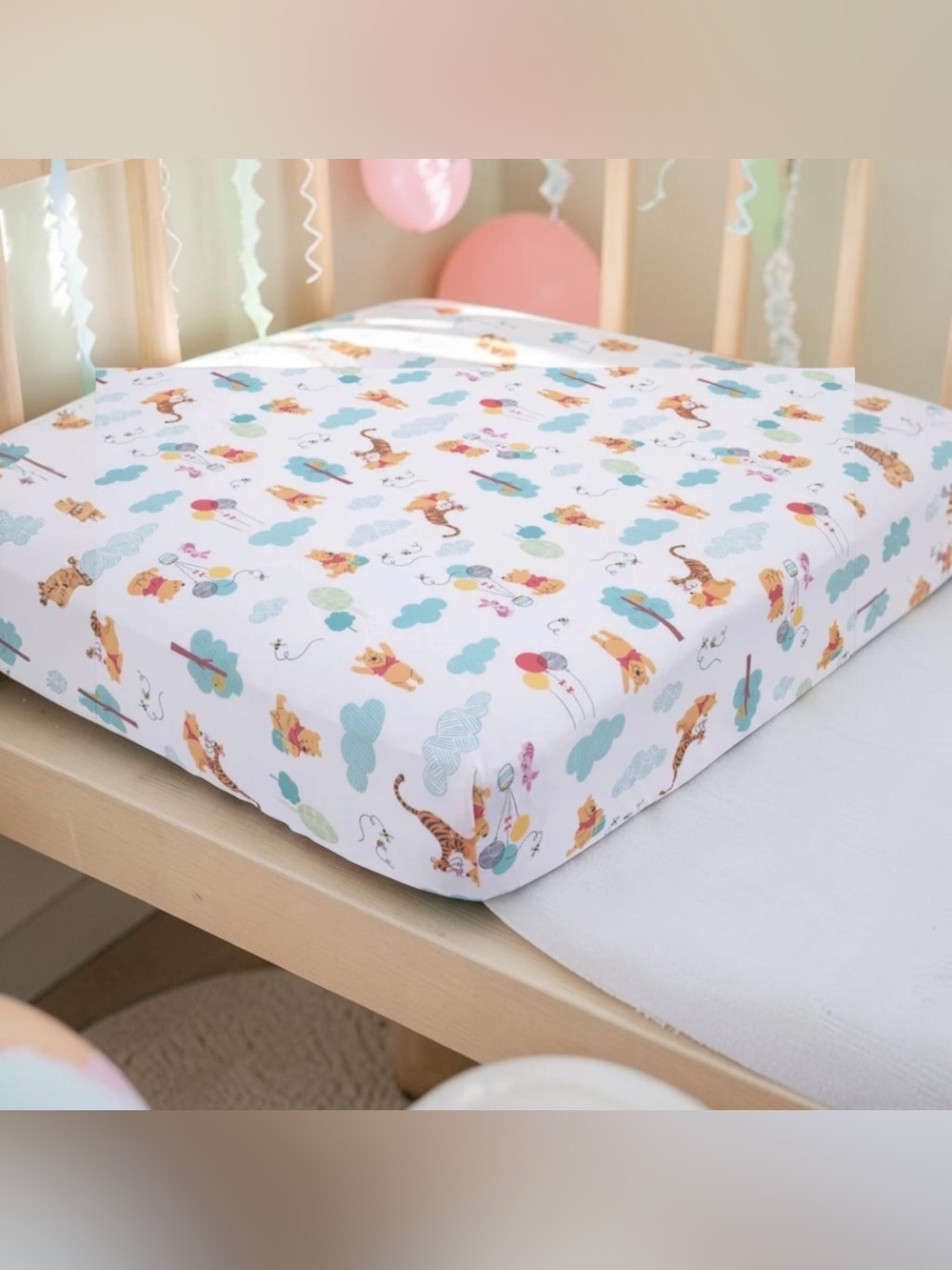 Disney Winnie Pooh Collection Fitted Crib Sheet All Over Pooh Tigger Piglet Bees